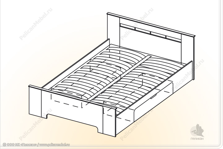 Грация кровать 1,6Х2  (снят с пр-ва)