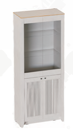 Валенсия гостиная шкаф-витрина двухдверный