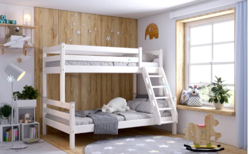 Адель 2 двухъярусная кровать с наклонной лестницей