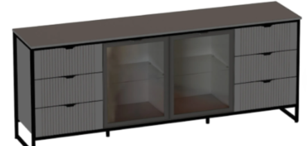 Нора Гостиная Дверь 614*492 витрина комплект для Тумбы 2 дв. 6 ящ.